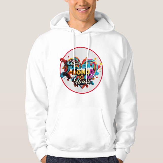 "Färgfull enhet" Hoodie (Framsida)