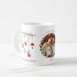 Färgfull enkel fotokanal för God jul Kaffemugg
