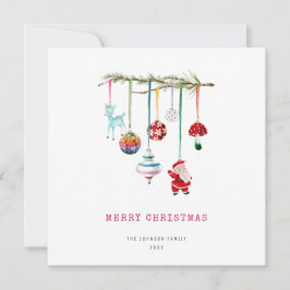 Färgfull enkel God jul Julkort