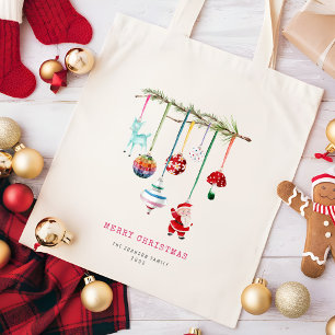 Färgfull enkel God jul Tygkasse