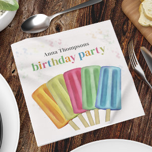 Färgfull enkel popsicles Cute Summer Pappersservett