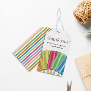 Färgfull enkel popsicles Cute Summer Presentetikett