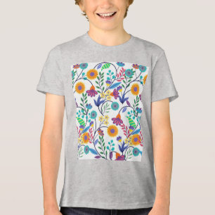Färgfull exotisk Blommigt Bakgrund Mönster-23145 T Shirt
