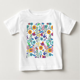 Färgfull exotisk Blommigt Bakgrund Mönster-23145 T Shirt