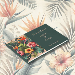Färgfull exotisk hawaiian Tropical Bröllop Gästböcker