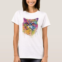 Färgfull exotisk-shorthair-katt t shirt