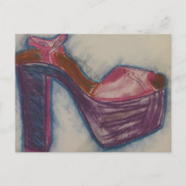 Färgfull Fabulous Shoe Vykort