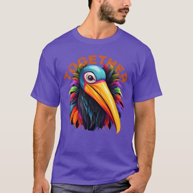 Färgfull fågelinspiration av Älskare art Vibrant B T Shirt (Framsida)