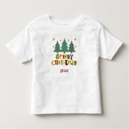 Färgfull familj Julgran God jul T Shirt