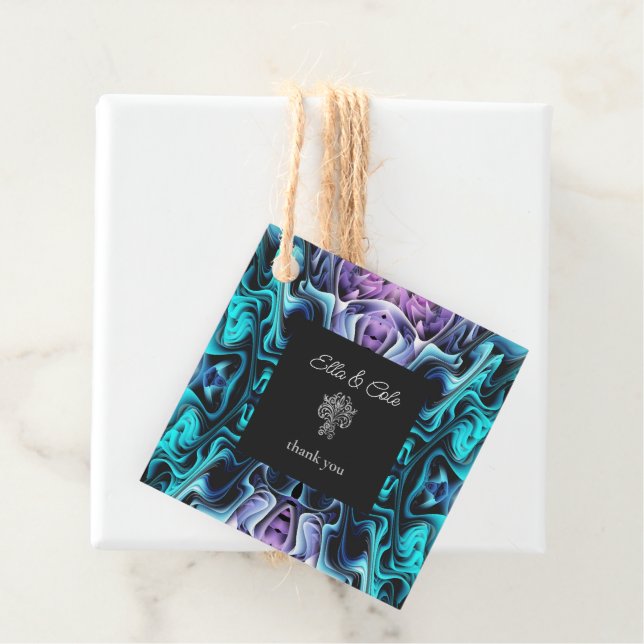 Färgfull fantasi gåvor etiketter (På plats)