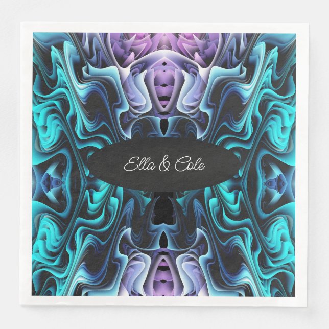 Färgfull fantasi pappersservett (Framsida)