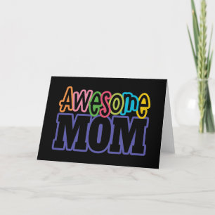 Färgfull Fantastisk Mamma Mors dag Kort för häls