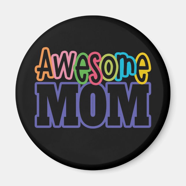 Färgfull Fantastisk Mamma Mors dag | Magnet (Framsidan)