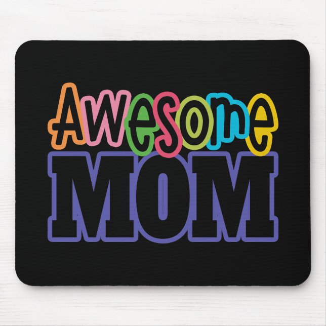 Färgfull Fantastisk Mamma Mors dag | Mousepad Musmatta (Framsidan)