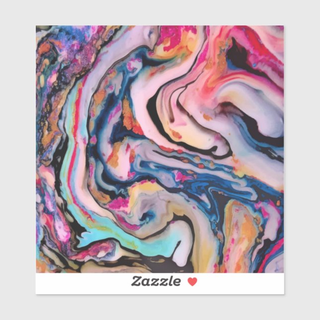 Färgfull Fantasy Abstraction Klistermärken (Ark)