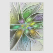 Färgfull Fantasy Flower Modern Abstrakt Fractal