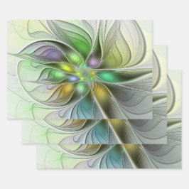 Färgfull Fantasy Flower Modern Abstrakt Fractal