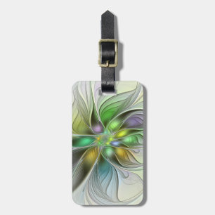 Färgfull Fantasy Flower Modern Abstrakt Fractal Bagagebricka