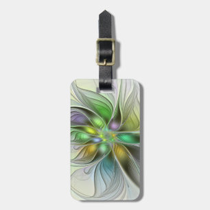 Färgfull Fantasy Flower Modern Abstrakt Fractal Bagagebricka