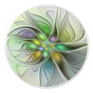 Färgfull Fantasy Flower Modern Abstrakt Fractal Knopp