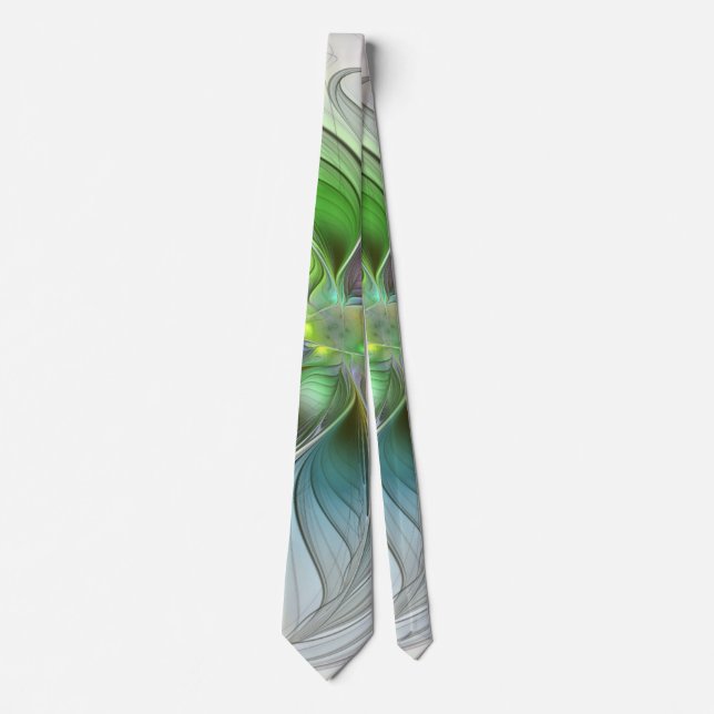 Färgfull Fantasy Flower Modern Abstrakt Fractal Slips (Framsida)
