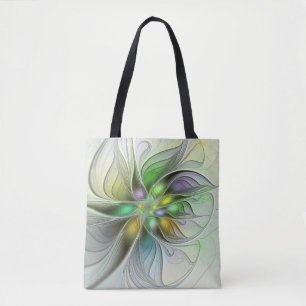 Färgfull Fantasy Flower Modern Abstrakt Fractal Tygkasse