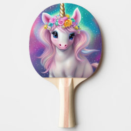 Färgfull Fantasy Kawaii Unicorn Pingisracket