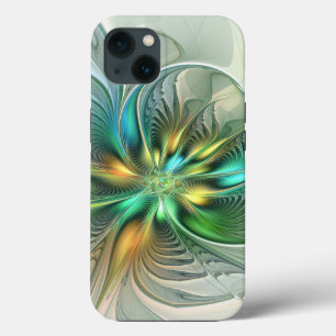 Färgfull Fantasy Modern Abstrakt Flower Fractal