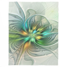 Färgfull Fantasy Modern Abstrakt Flower Fractal