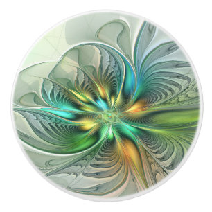 Färgfull Fantasy Modern Abstrakt Flower Fractal Knopp