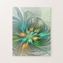 Färgfull Fantasy Modern Abstrakt Flower Fractal