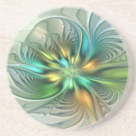 Färgfull Fantasy Modern Abstrakt Flower Fractal Underlägg