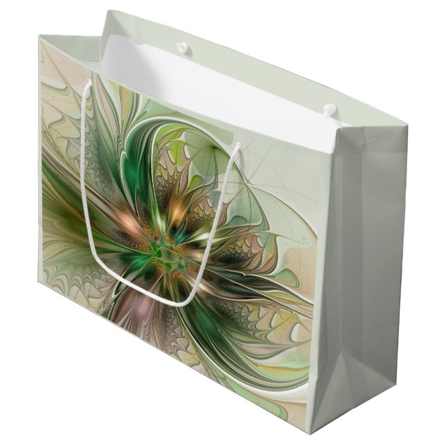 Färgfull fantasy Modern Abstrakt Fractal Flower (Framsidan Vinklad)