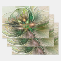 Färgfull fantasy Modern Abstrakt Fractal Flower