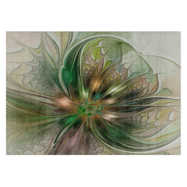Färgfull fantasy Modern Abstrakt Fractal Flower (Framsidan)
