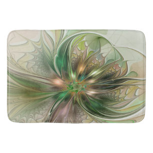 Färgfull fantasy Modern Abstrakt Fractal Flower Badrumsmatta