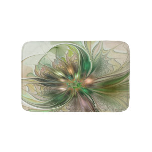 Färgfull fantasy Modern Abstrakt Fractal Flower Badrumsmatta