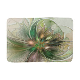 Färgfull fantasy Modern Abstrakt Fractal Flower Badrumsmatta