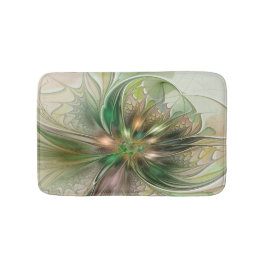 Färgfull fantasy Modern Abstrakt Fractal Flower Badrumsmatta