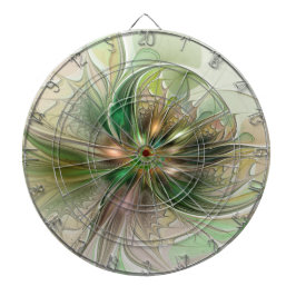 Färgfull fantasy Modern Abstrakt Fractal Flower Darttavla