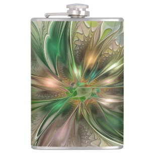 Färgfull fantasy Modern Abstrakt Fractal Flower Fickplunta