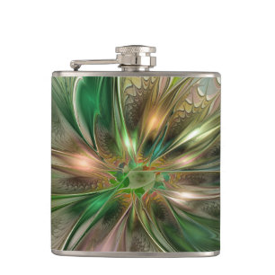 Färgfull fantasy Modern Abstrakt Fractal Flower Fickplunta