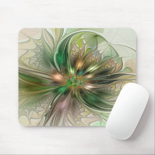 Färgfull fantasy Modern Abstrakt Fractal Flower Musmatta