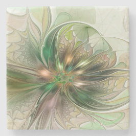 Färgfull fantasy Modern Abstrakt Fractal Flower Stenunderlägg