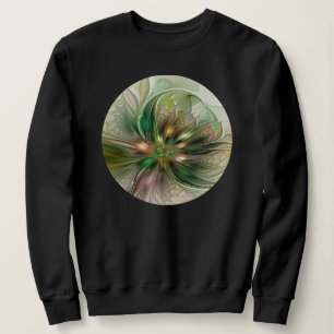 Färgfull fantasy Modern Abstrakt Fractal Flower T Shirt