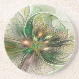 Färgfull fantasy Modern Abstrakt Fractal Flower Underlägg