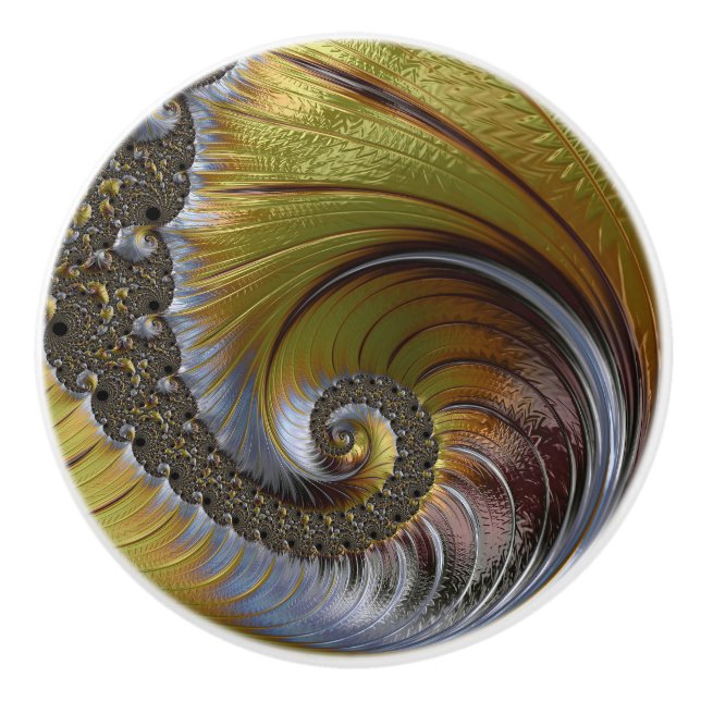 Färgfull Fantasy Modern Spiral Knopp (Framsidan)
