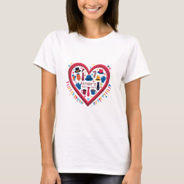 Färgfull Far Dag Heart Design - Perfekt Pappa G T Shirt