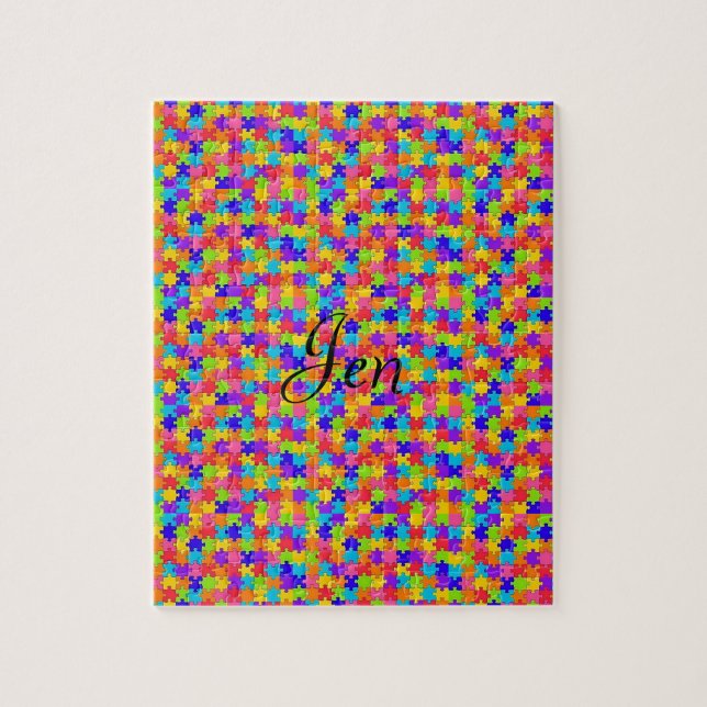 Färgfull Färg Puzzle Jigszle Puzzle Pussel (Vertikal)