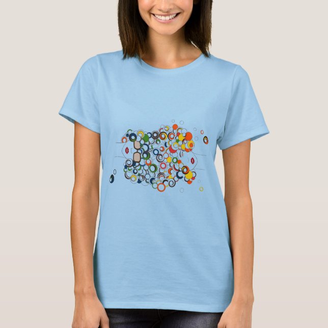 Färgfull färgen skirt tee shirt (Framsida)